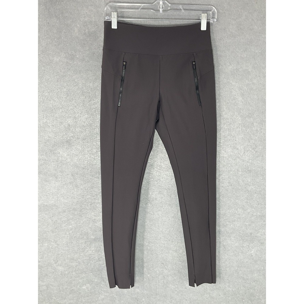 ATHLETA Stellar Espresso Brown High Rise Tight Leggings Zip Pockets Sz XS Active